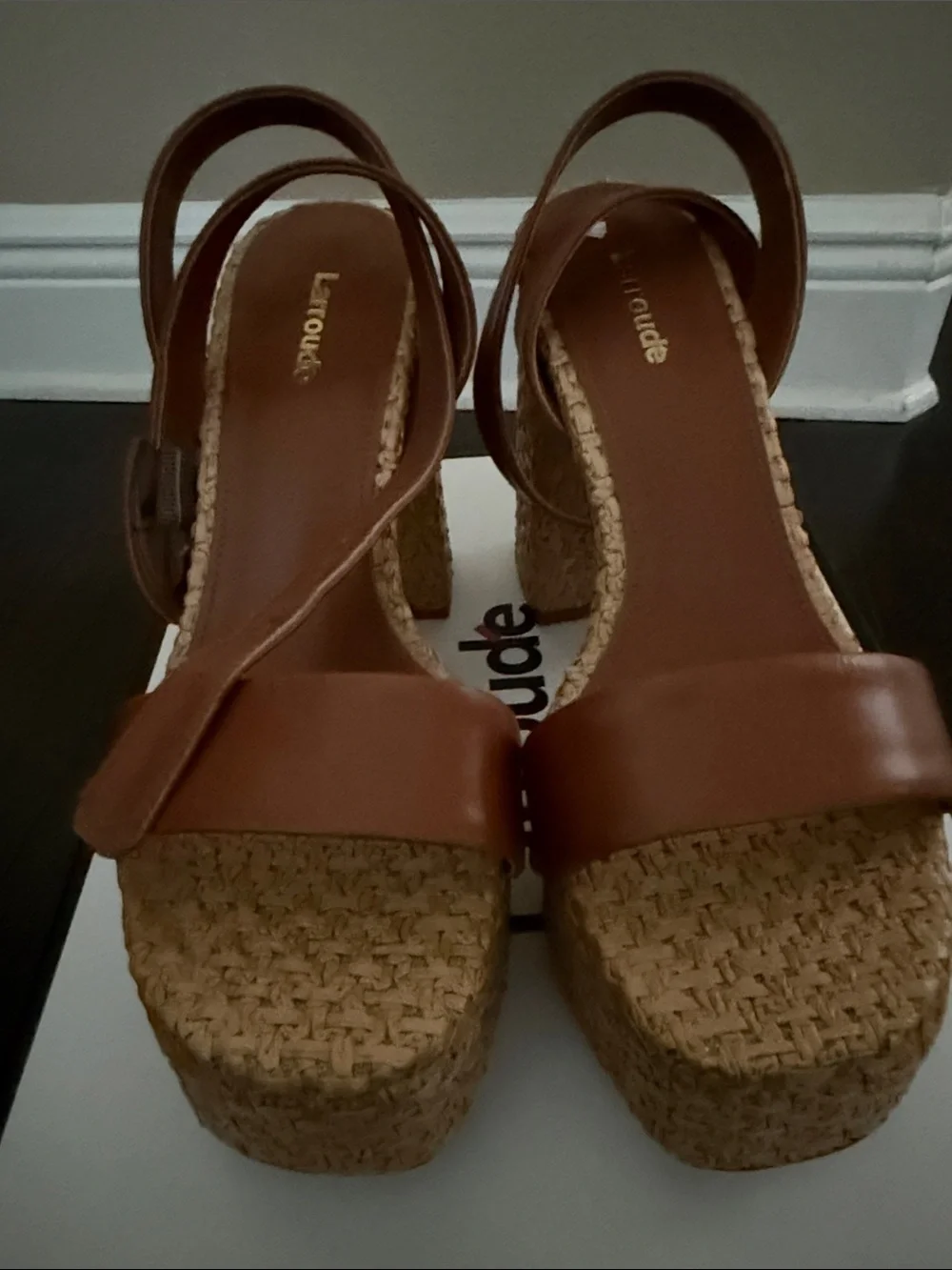 Larroude leather upper